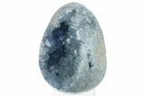 Crystal Filled Celestine (Celestite) Egg Geode - Madagascar #247794-2